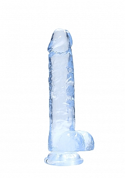 8" / 21 cm Realistic Dildo With Balls - Blue