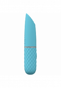 LoveLine - Beso - 10 Speed Vibrating Mini-Lipstick - Silicone - Rechargeable - Waterproof - Blue