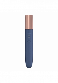 The Traveler - 10 Speed Travel Vibe - Silicone - Rechargeable - Waterproof - Blue/Grey