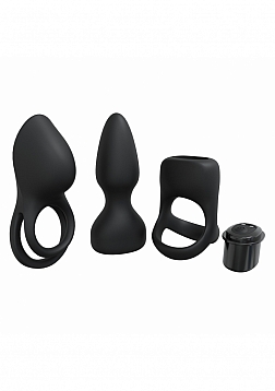 Pleasure Kit - 10 Speed - Silicone - Rechargeable - Waterproof - Black