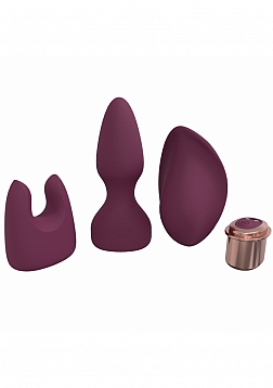 Ultimate Kit - 10 Speed - Silicone - Rechargeable - Waterproof  Burgundy