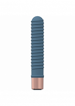Poise - 10 Speed Mini-Vibe - Silicone - Rechargeable - Waterproof - Blue/Grey