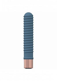Poise - 10 Speed Mini-Vibe - Silicone - Rechargeable - Waterproof - Blue/Grey