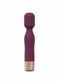 Glamour - 10 Speed Mini-Wand - Silicone - Rechargeable - Waterproof  Burgundy