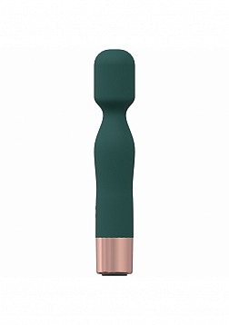 Glamour - 10 Speed Mini-Wand - Silicone - Rechargeable - Waterproof - Forest Green