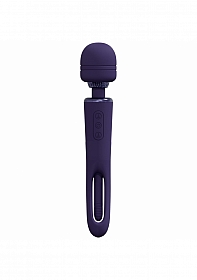 Kiku - Rechargeable Double Ended Wand with Innovative G-Spot Flapping Stimulator - Purple