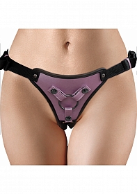 Ouch! - Metallic Strap On Harness - Rose Gold