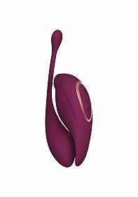 Twitch 2 - Rechargeable Suction & Flapping Vibrator with Remote Control Vibrating Egg  Burgundy