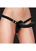Ouch! - Dual Silicone Strap-On - Adjustable - Black