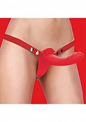 Dual Silicone Strap-On Adjustable - Red