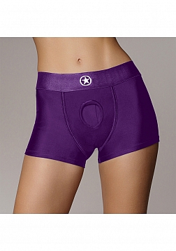 Vibrating Strap-on Boxer - Purple - XS/S