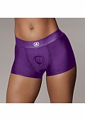 Ouch! Vibrating Strap-on Boxer - Purple - M/L