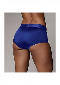 Ouch! Vibrating Strap-on Brief - Royal Blue - M/L