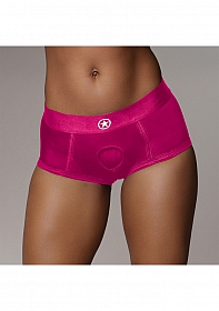 Vibrating Strap-on Brief - Pink - M/L