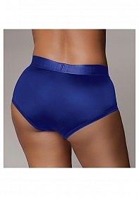 Ouch! Vibrating Strap-on Brief - Royal Blue - XL/XXL