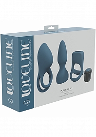 LoveLine - Pleasure Kit - 10 Speed - Silicone - Rechargeable - Waterproof - Blue Grey