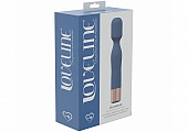 LoveLine - Glamour - 10 Speed Mini-Wand - Silicone - Rechargeable - Waterproof - Blue/Grey
