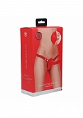 Ouch! - Dual Silicone Strap-On - Adjustable - Red