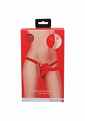 Ouch! - Silicone Strap-On - Adjustable - Red