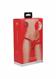 Ouch! - Silicone Strap-On - Adjustable - Red