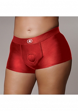 Vibrating Strap-on Boxer - Red - XL/XXL