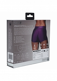 Ouch! Vibrating Strap-on Boxer - Purple - M/L