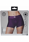 Ouch! Vibrating Strap-on Boxer - Purple - XS/S