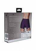 Ouch! Vibrating Strap-on Boxer - Purple - XS/S