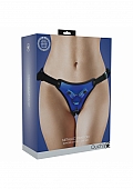 Ouch! - Metallic Strap-On Harness - Metallic Blue