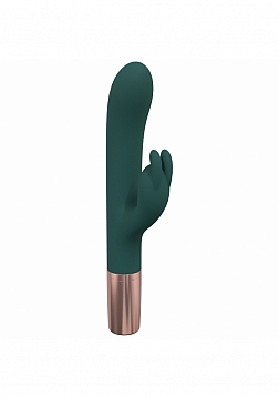 LoveLine - Traveler Rabbit - 10 Speed Wand - Silicone - Rechargeable - Splashproof - Forest Green