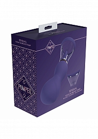 Pumped - Sensual - Automatic - 13-Speed - Silicone - Rechargeable Vulva & Breast Pump - Purple