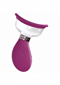 Pumped - Delightful - Automatic - 5-Speed - Silicone - Rechargeable Vulva & Breast Pump - Pink