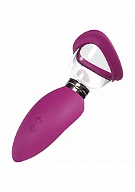 Pumped - Arousing - Automatic - 5-Speed - Silicone - Rechargeable Vulva & Breast Pump - Pink