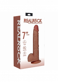 RealRock Ultra Realistic Skin - Vibrating Rechargeable - Regular Straight with Balls 7\