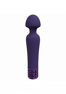 Royal Gems -Scepter - 10 Speed Silicone Rechargeable Vibrator - Purple