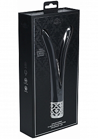 Royal Gems - Dueling Queens - 10 Speed Silicone Rechargeable Vibrator - Black