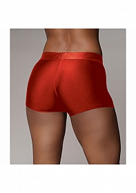 Ouch! Vibrating Strap-on Boxer - Red - M/L
