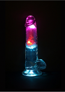 RealRock - Wireless Rechargeable - Remote Control - LED - Vibrating - Regular Straight with Balls 7"