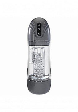 PUMPED - SonicPull - Masturbator - 10 Function - Suction - Vibration - Multimedia Enhanced - Gun Met
