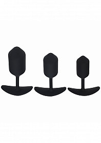 LEVELZ - Silicone Weighted Anal Plug Training Kit - Set of 3 - Black of Shots America LEVELZ - Silicone Weighted Anal Plug Training Kit - Set of 3 - Black of Shots America
