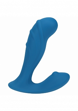 LEVELZ - Ribbed Vibrating Silicone Prostate Stimulator - Teal