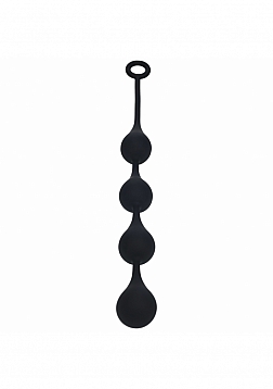 LEVELZ - Waterdrop Silicone Anal Balls - L - 40mm - Black