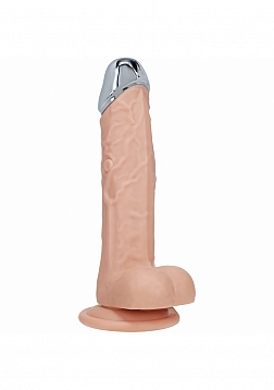 RealRock - Wireless Rechargeable - Remote Control - Metalhead - Vibrating - Regular Straight with Ba