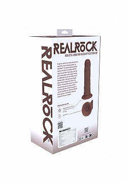 RealRock Ultra Realistic Skin - Vibrating Rechargeable - Regular Curved without Balls 6\