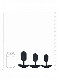 LEVELZ - Silicone Weighted Anal Plug Training Kit - Set of 3 - Black of Shots America LEVELZ - Silicone Weighted Anal Plug Training Kit - Set of 3 - Black of Shots America