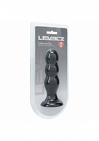 LEVELZ - Tri Rattle Liquid Silicone Anal Plug - Large - Black of Shots America LEVELZ - Tri Rattle Liquid Silicone Anal Plug - Large - Black of Shots America