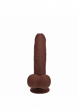 RealRock - Rechargeable - Dual Layered - Liquid Silicone - Vibrating - Curved - Weighted Balls 6\