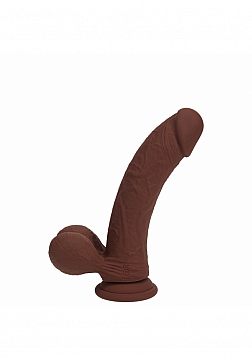 RealRock - Rechargeable - Dual Layered - Liquid Silicone - Vibrating - Curved - Weighted Balls 6\