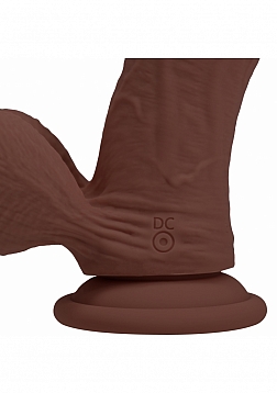 RealRock - Rechargeable - Dual Layered - Liquid Silicone - Vibrating - Curved - Weighted Balls 6\