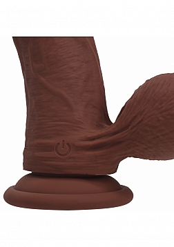 RealRock - Rechargeable - Dual Layered - Liquid Silicone - Vibrating - Curved - Weighted Balls 6\